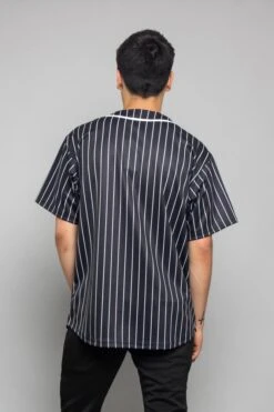 Pin Striped Baseball Jersey -Victorious BJ44 BLK 3