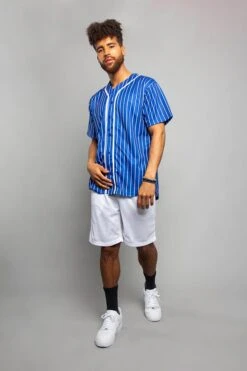 Pin Striped Baseball Jersey -Victorious BJ44 RBL 5