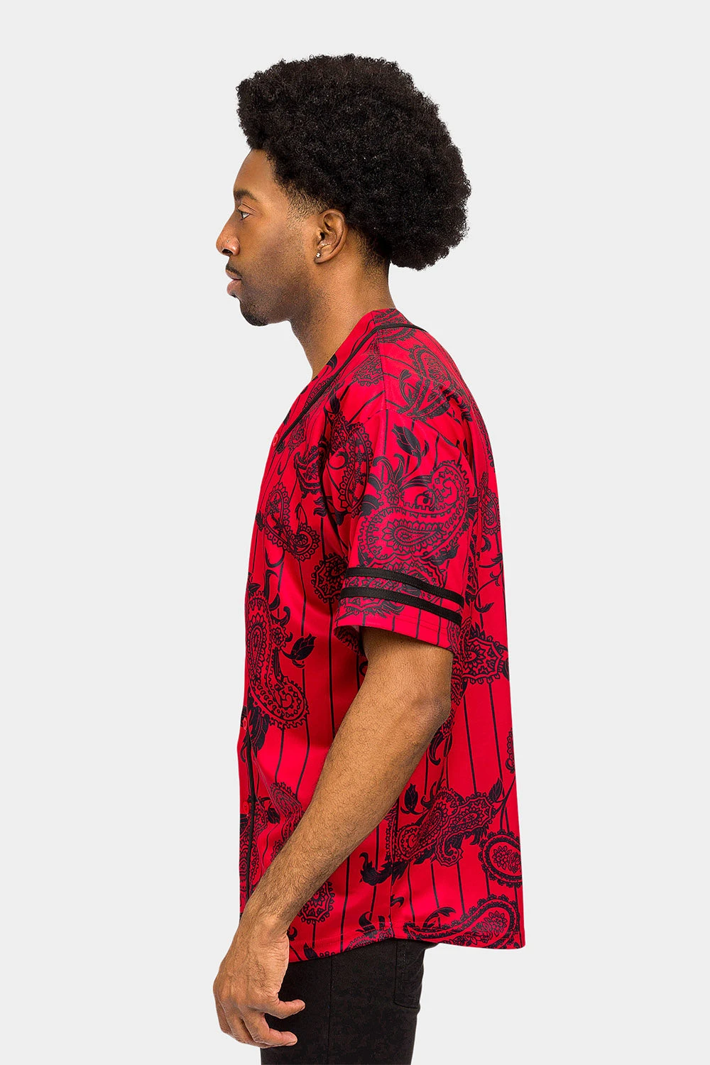 Essential Pinstripe Bandana Paisley Baseball Jersey 2 Essential Pinstripe Bandana Paisley Baseball Jersey - Image 2