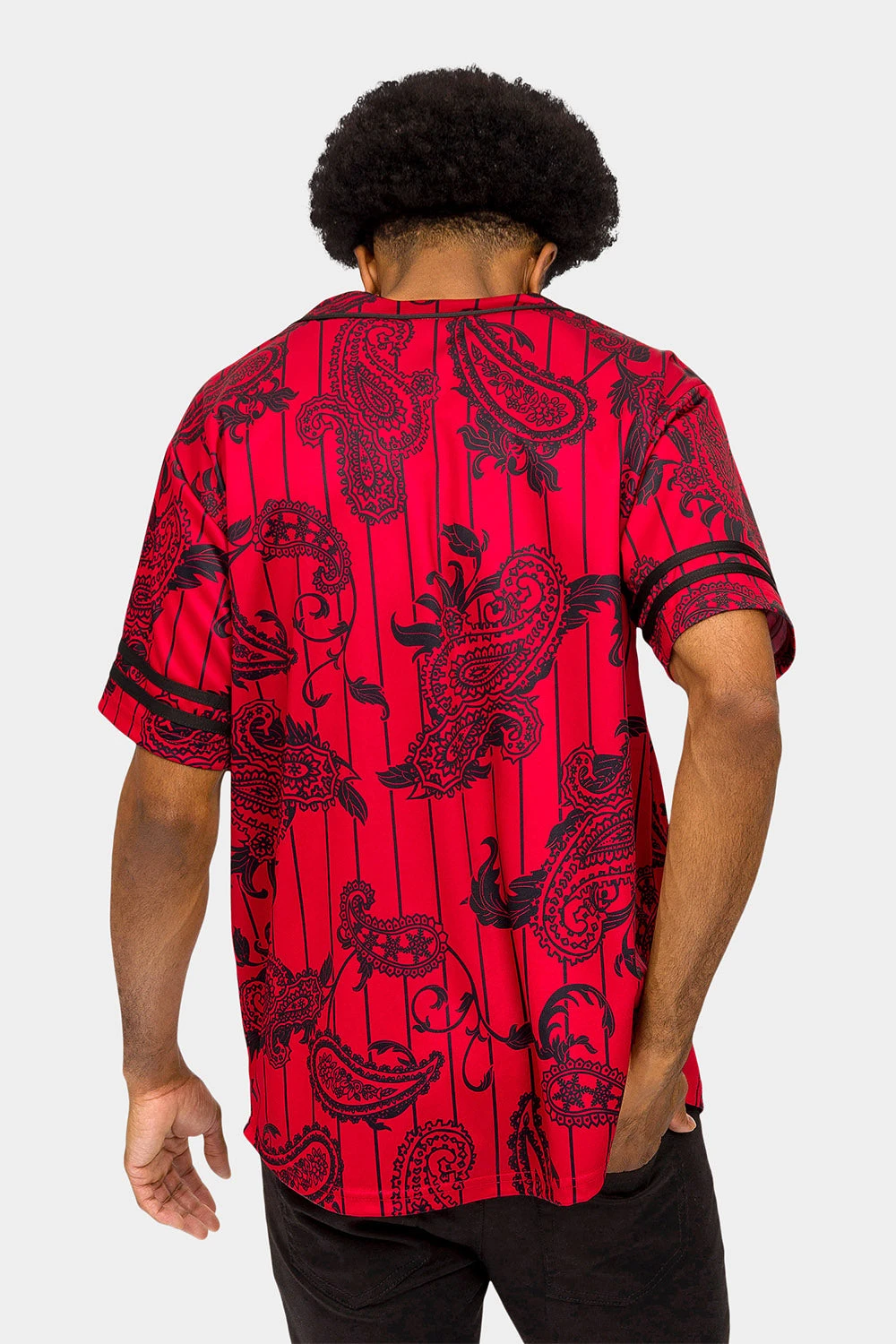Essential Pinstripe Bandana Paisley Baseball Jersey 3 Essential Pinstripe Bandana Paisley Baseball Jersey - Image 3