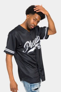 Playerz 69 Baseball Jersey -Victorious BJ69 BLK 4