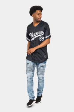 Playerz 69 Baseball Jersey -Victorious BJ69 BLK 5