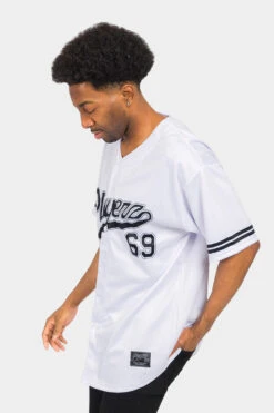 Playerz 69 Baseball Jersey -Victorious BJ69 WHT 2