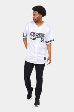 Playerz 69 Baseball Jersey -Victorious BJ69 WHT 5