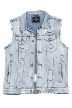 Essential Distressed Denim Vest -Victorious DK101 LTI 6