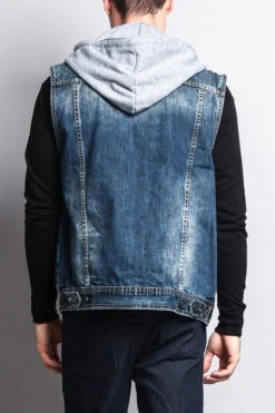 Detachable Hood Denim Vest 23 Detachable Hood Denim Vest -Victorious DK108 DKI 3