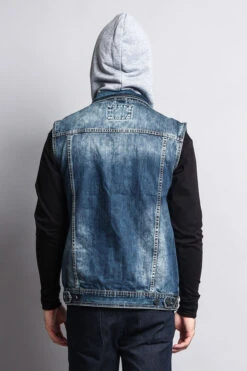 Detachable Hood Denim Vest 27 Detachable Hood Denim Vest -Victorious DK108 DKI 7