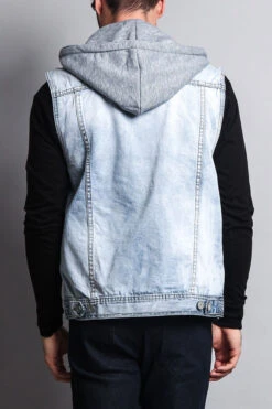 Detachable Hood Denim Vest 29 Detachable Hood Denim Vest -Victorious DK108 ICE 3