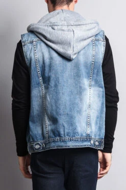 Detachable Hood Denim Vest 36 Detachable Hood Denim Vest -Victorious DK108 IND 3