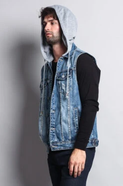 Detachable Hood Denim Vest 39 Detachable Hood Denim Vest -Victorious DK108 IND 6