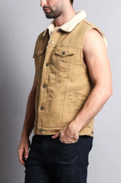 Faux Shearling Vest -Victorious DK113 WHE 2