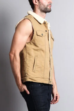 Faux Shearling Vest -Victorious DK113 WHE 3