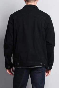 Premium Distressed Denim Jacket -Victorious DK125 BLK 3