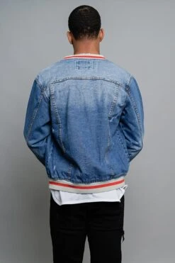 Striped Rib Denim Jacket 8 Striped Rib Denim Jacket -Victorious DK145 IND 3