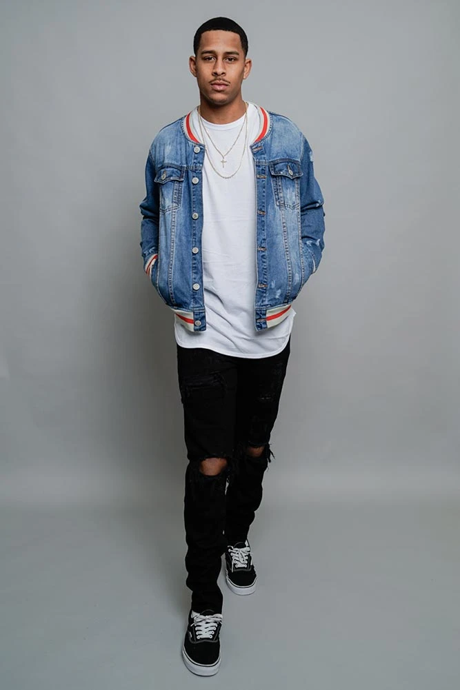 Striped Rib Denim Jacket 5 Striped Rib Denim Jacket - Image 5