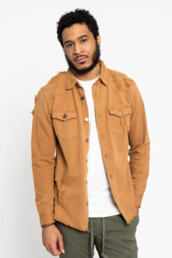 Distressed Denim Button Up Shirt Jacket 24 Distressed Denim Button Up Shirt Jacket -Victorious DK158 WHE 1 9fde6b34 995a 4bcb a89c d1105ad69963