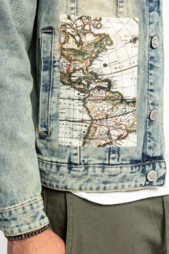 Global Map Denim Jacket -Victorious DK168 DSR 6