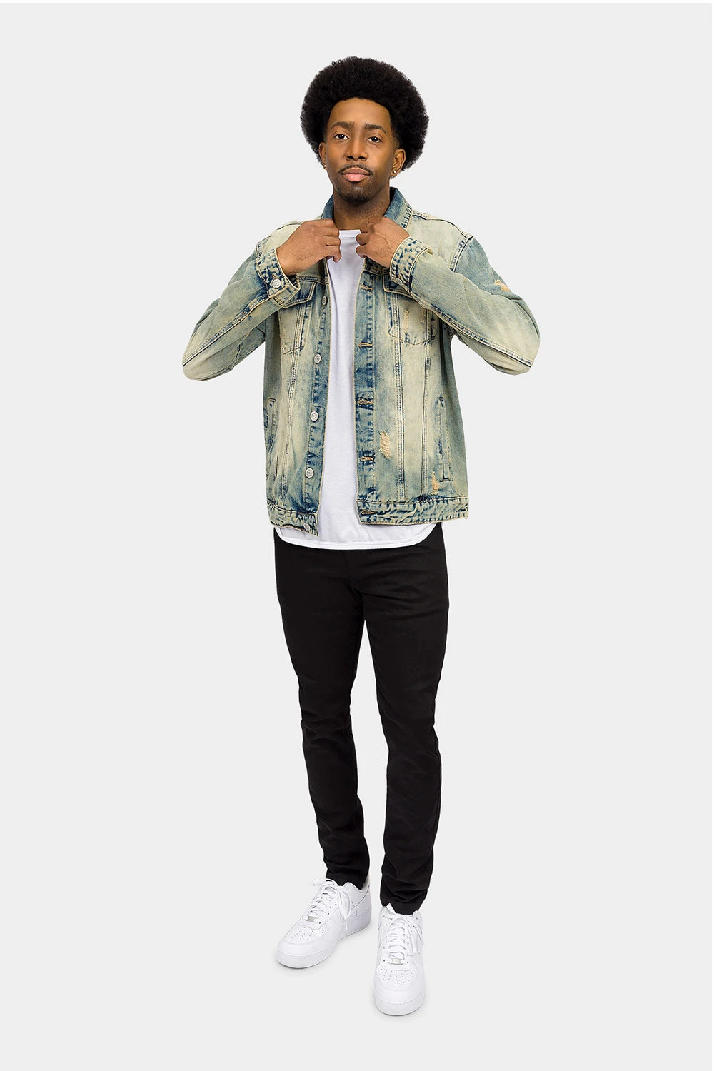 Distressed Lion Print Denim Jacket 5 Distressed Lion Print Denim Jacket - Image 5