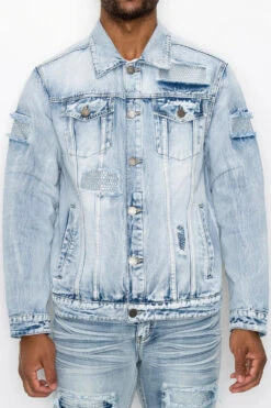 Victorious 18 Faded Diamond Denim Jacket