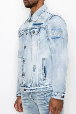 Faded Diamond Denim Jacket 7 Faded Diamond Denim Jacket -Victorious DK226 LTI 3