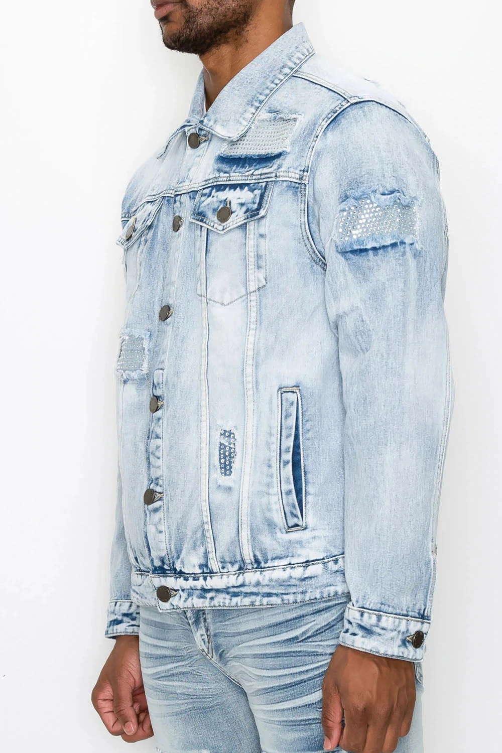 Faded Diamond Denim Jacket 3 Faded Diamond Denim Jacket - Image 3