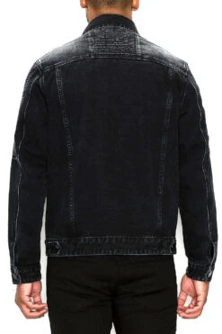 Biker Washed Denim Jacket 23 Biker Washed Denim Jacket -Victorious DK232 JBK 3