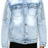 Biker Washed Denim Jacket