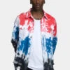 Ripped Tie Dye Denim Jacket