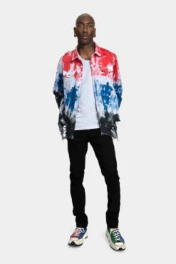 Ripped Tie Dye Denim Jacket 9 Ripped Tie Dye Denim Jacket -Victorious DK235 MTI 5