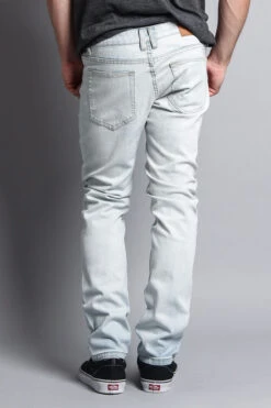 Premium Denim Skinny Fit Jeans (Bleach Blue) -Victorious DL1004 BLE 4