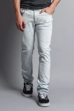 Premium Denim Skinny Fit Jeans (Bleach Blue) -Victorious DL1004 BLE 5