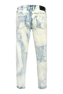 Men's Splatter Bleached Distressed Denim Jeans -Victorious DL1004 LTV 3
