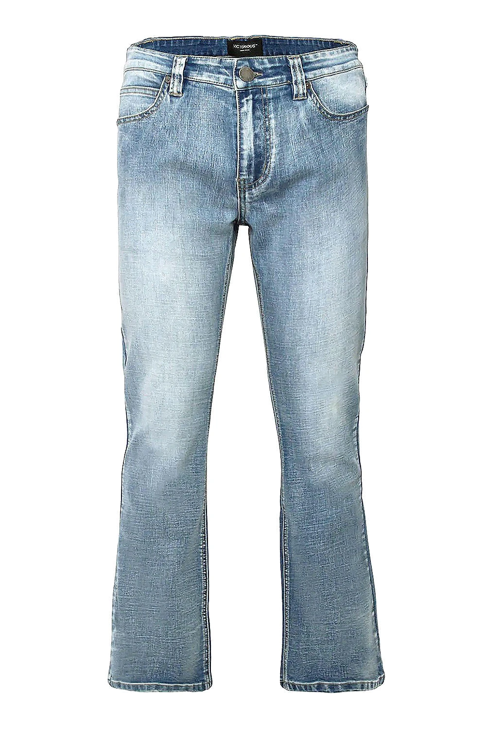 Men's Essential Light Washed Flared Denim Jeans 3 Men's Essential Light Washed Flared Denim Jeans - Image 3