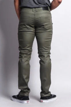 Coated Biker Jeans -Victorious DL1030 OLV 3