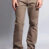 Men's Straight Fit Colored Denim Jeans (Taupe)