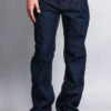 Men's Straight Fit Washed Denim Jeans (Washed Indigo)