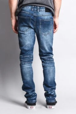 Heavy Dye Biker Denim Jeans -Victorious DL1081 IND 3