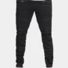 Creased Biker Denim Jeans