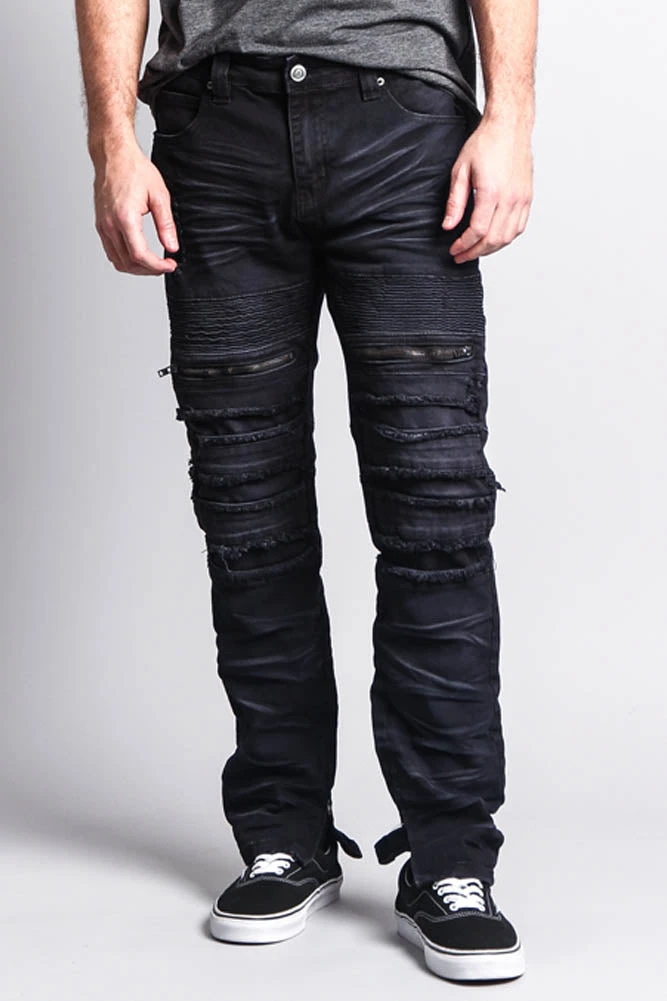 Distressed Acid Washed Biker Slim Jeans 19 Distressed Acid Washed Biker Slim Jeans - Image 19