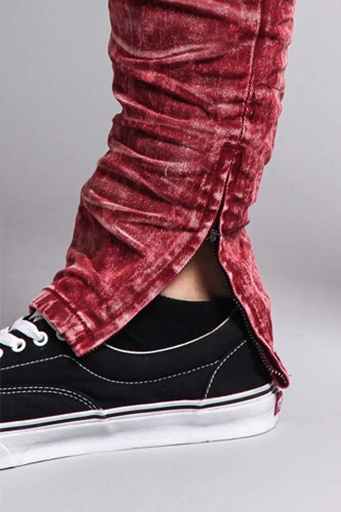 Distressed Acid Washed Biker Slim Jeans 6 Distressed Acid Washed Biker Slim Jeans - Image 6