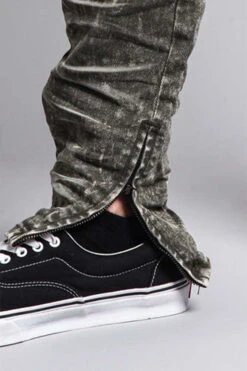 Distressed Acid Washed Biker Slim Jeans 37 Distressed Acid Washed Biker Slim Jeans -Victorious DL1115 OLV 6