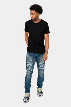 Faded Ripped Repair Denim Jeans -Victorious DL1119 IND 5 44b71669 ac81 4b4b 9332 952dfca90e26