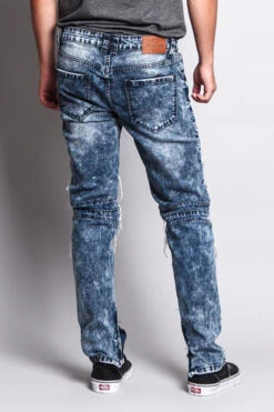 Men's Distressed Biker Jeans -Victorious DL1151 IND 3