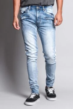 Men's Track Style Denim Jeans -Victorious DL1156 IND 1