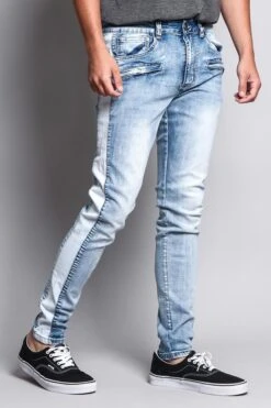Men's Track Style Denim Jeans -Victorious DL1156 IND 4