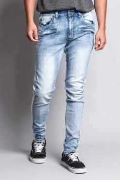 Men's Track Style Denim Jeans -Victorious DL1156 IND 5