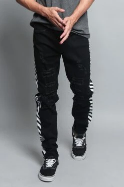 OW Striped Distressed Jeans -Victorious DL116 BWT 5
