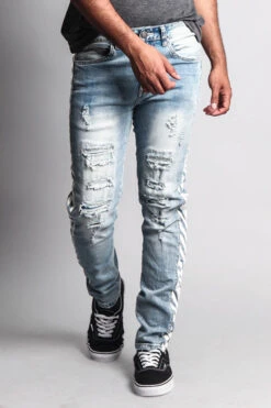 OW Striped Distressed Jeans -Victorious DL1160 INW 1