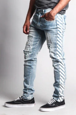 OW Striped Distressed Jeans -Victorious DL1160 INW 2