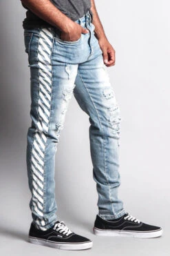 OW Striped Distressed Jeans -Victorious DL1160 INW 4